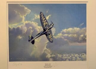 ‘THANK U NHS’ Spitfire Painting Donated to Prince Philip Hospital