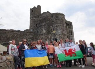 Ukrainian Families Visit Historic Welsh Castle