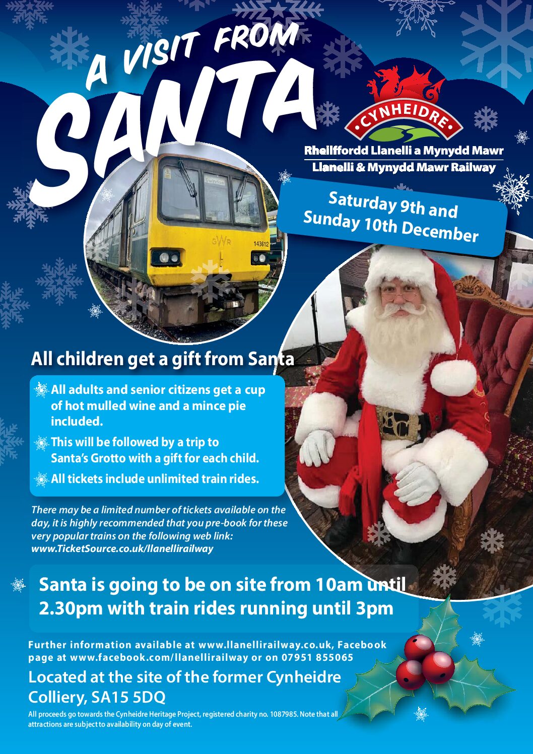 Santa visits the railway