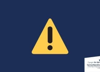 There are flood warnings in place throughout Carmarthenshire