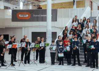 Carmarthenshire County Council and Bouygues UK host a Christmas carol service at Canolfan Pentre Awel