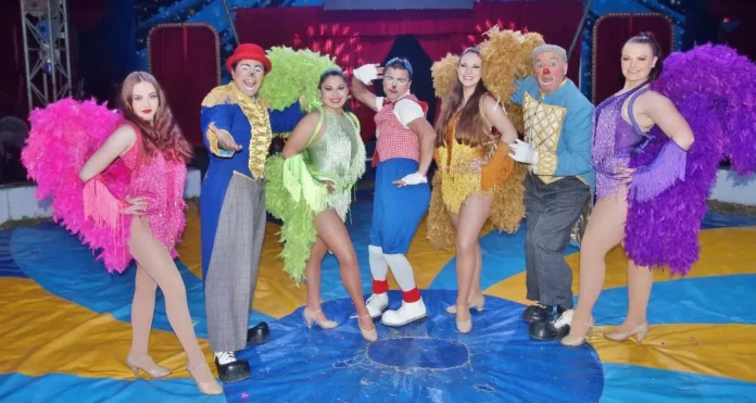 showgirls and clowns