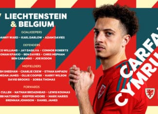Cymru squad announced for June World Cup qualifiers
