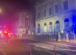 Commercial Property Fire at Station Road in Llanelli
