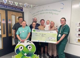 Parents raise £2,500 for Carmarthenshire Special Care Baby Unit
