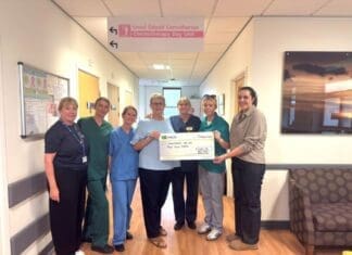 Hospital catering team raises £800 in memory of colleague
