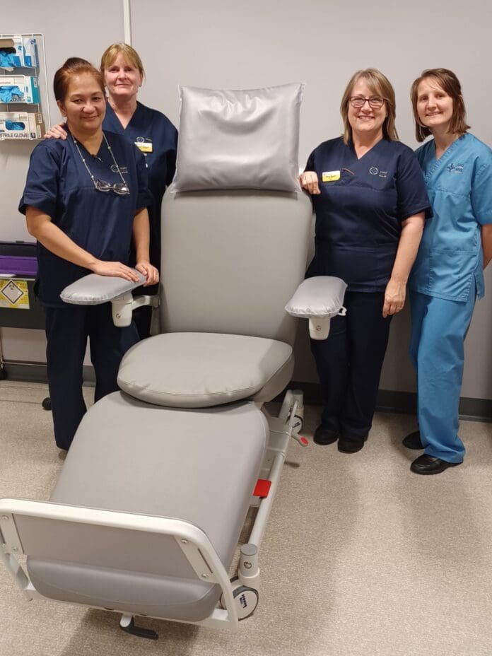 Therapy chair for PPH chemo unit