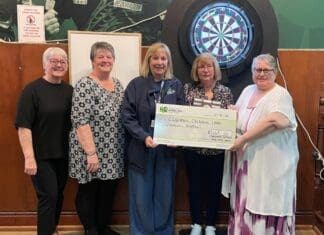 Carmarthen darts league raises hundreds of pounds for Glangwili Hospital’s Cilgerran Ward